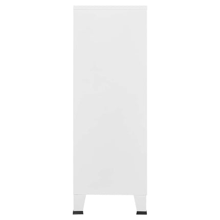 Industriellt förvaringsskåp vit 75x40x115 cm metall