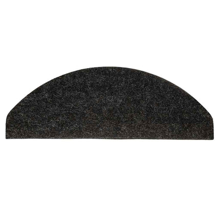 Trappstegsmattor självhäftande 15 st 56x17x3 cm svart