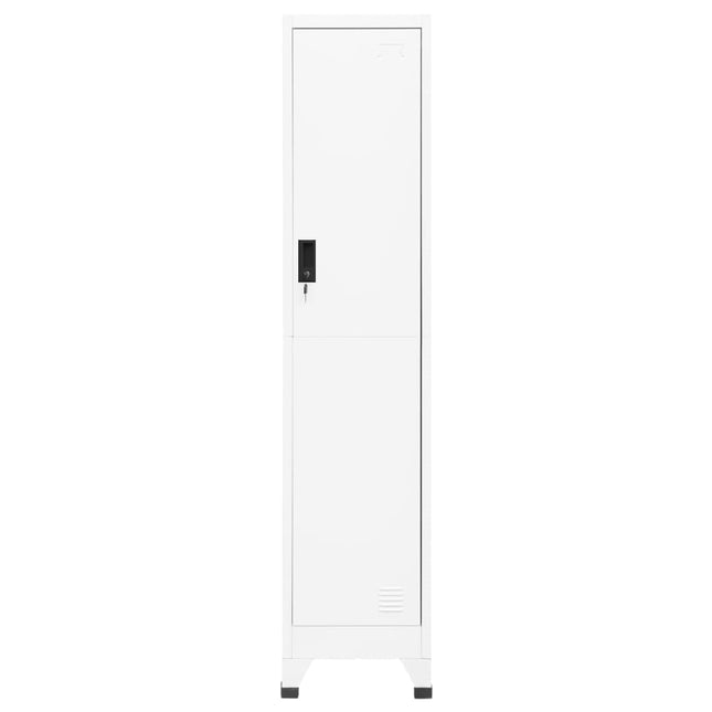 Förvaringsskåp vit 38x45x180 cm stål