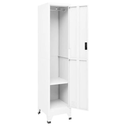 Förvaringsskåp vit 38x45x180 cm stål