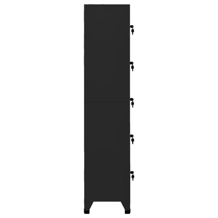 Förvaringsskåp svart 38x40x180 cm stål