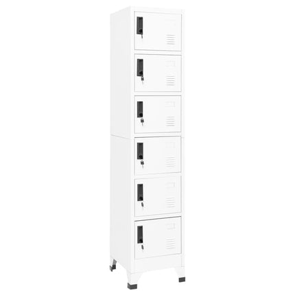 Förvaringsskåp vit 38x40x180 cm stål