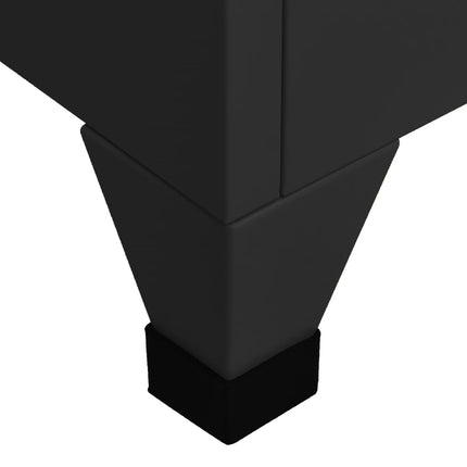 Förvaringsskåp svart 38x40x180 cm stål