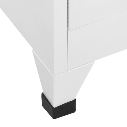 Förvaringsskåp vit 90x45x180 cm stål