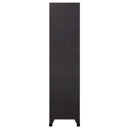 Förvaringsskåp antracit och vit 90x45x180 cm stål