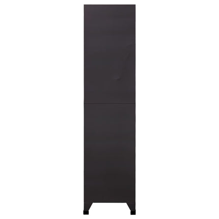 Förvaringsskåp antracit och röd 90x45x180 cm stål