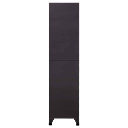 Förvaringsskåp antracit och röd 90x40x180 cm stål