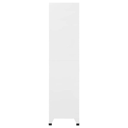 Förvaringsskåp ljusgrå och mörkgrå 90x40x180 cm stål
