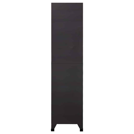Förvaringsskåp antracit och röd 90x40x180 cm stål