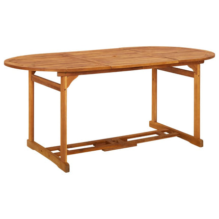 Matgrupp för trädgården 7 delar 180x90x75 cm massivt akaciaträ