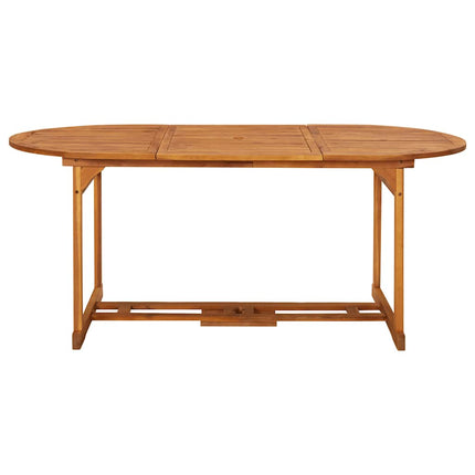 Matgrupp för trädgården 7 delar 180x90x75 cm massivt akaciaträ