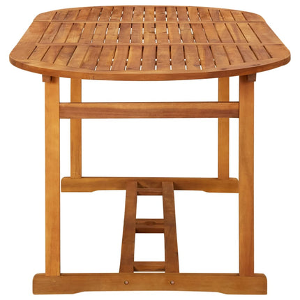 Matgrupp för trädgården 9 delar 180x90x75 cm massivt akaciaträ