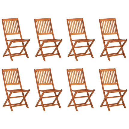 Matgrupp för trädgården 9 delar 220x90x75 cm massivt akaciaträ
