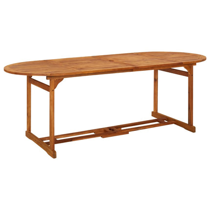 Matgrupp för trädgården 11 delar 220x90x75 cm massivt akaciaträ