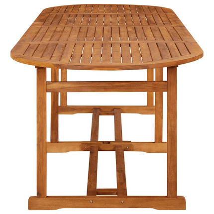 Matgrupp för trädgården 11 delar 280x90x75 cm massivt akaciaträ