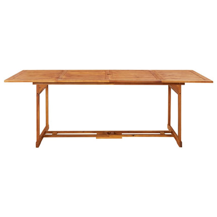 Matgrupp för trädgården 9 delar 220x90x75 cm massivt akaciaträ