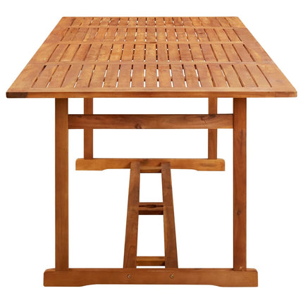 Matgrupp för trädgården 9 delar 220x90x75 cm massivt akaciaträ