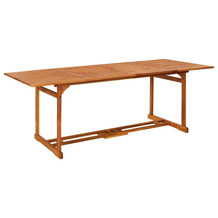 Matgrupp för trädgården 11 delar 220x90x75 cm massivt akaciaträ