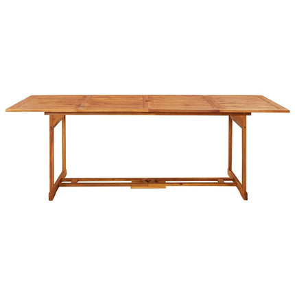 Matgrupp för trädgården 11 delar 220x90x75 cm massivt akaciaträ