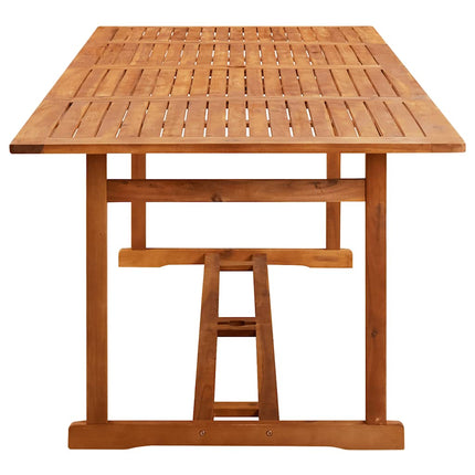 Matgrupp för trädgården 11 delar 220x90x75 cm massivt akaciaträ