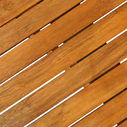 Matgrupp för trädgården 11 delar 280x90x75 cm massivt akaciaträ