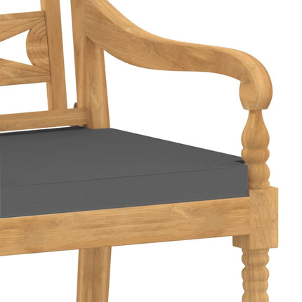 Bataviastolar med dynor 4 st massiv teak