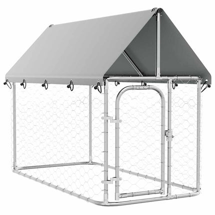 Hundgård med tak för utomhusbruk 200x100x150 cm