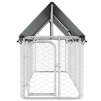 Hundgård med tak för utomhusbruk 400x100x150 cm