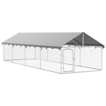 Hundgård med tak för utomhusbruk 600x200x150 cm