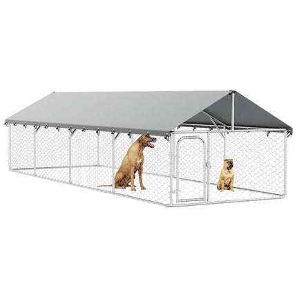 Hundgård med tak för utomhusbruk 600x200x150 cm