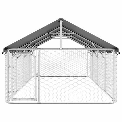 Hundgård med tak för utomhusbruk 600x200x150 cm