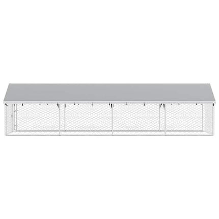 Hundgård med tak för utomhusbruk 600x200x150 cm