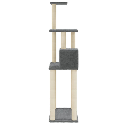 Klösträd med sisalpelare mörkgrå 147 cm