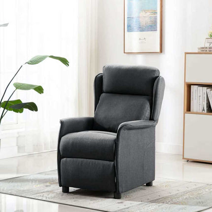 Reclinerfåtölj Mörkgrå 66.5 x 94 x 101.5 cm Polyester