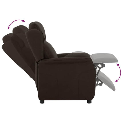 Reclinerfåtölj Mörkbrun 66.5 x 94 x 101.5 cm Polyester