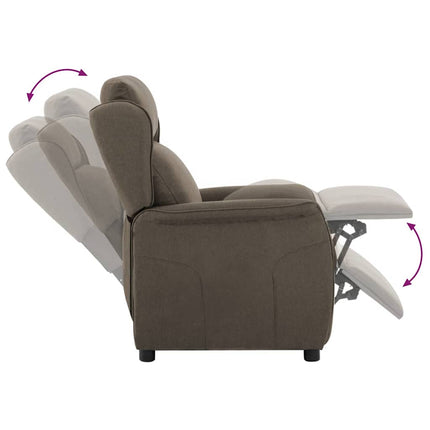 Reclinerfåtölj Taupe 66.5 x 94 x 101.5 cm Polyester