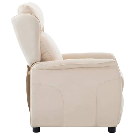 Reclinerfåtölj Kräm 66.5 x 94 x 101.5 cm Polyester