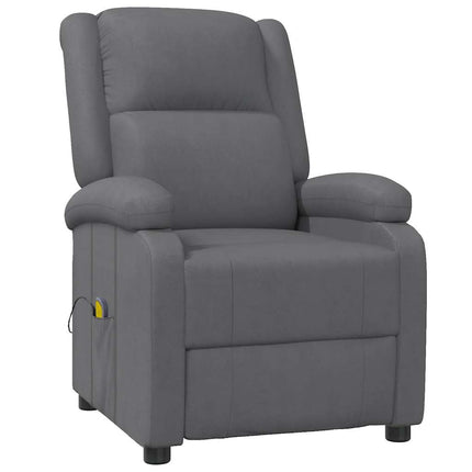 Massagefåtölj grå konstläder
