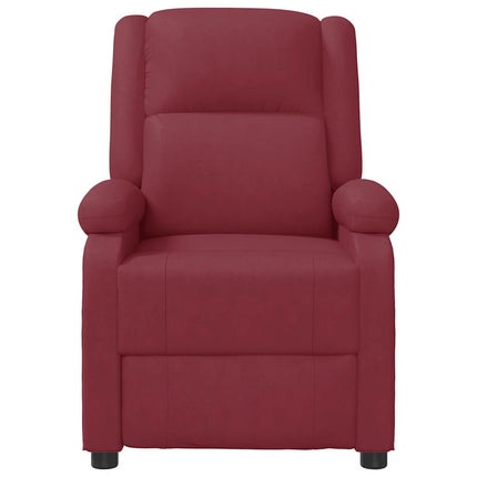 Massagefåtölj vinröd konstläder