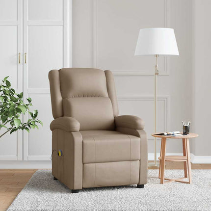Massagefåtölj cappuccino konstläder