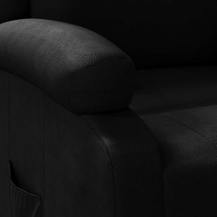 Reclinerfåtölj svart konstläder