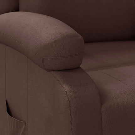 Reclinerfåtölj brun konstläder