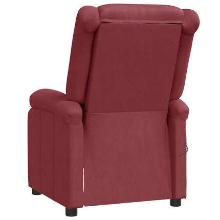Reclinerfåtölj vinröd konstläder