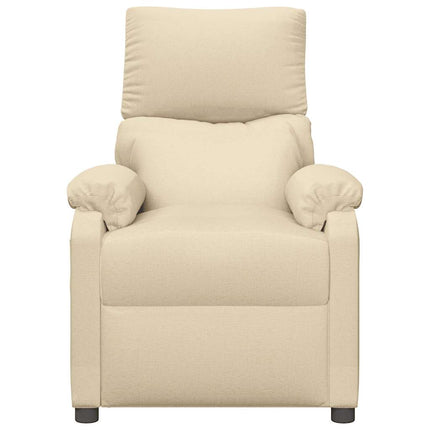 Reclinerfåtölj gräddvit tyg