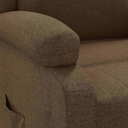 Reclinerfåtölj brun tyg