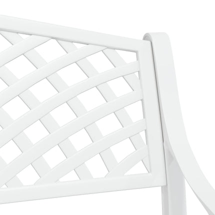Trädgårdsbänk 102 cm gjuten aluminium vit