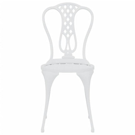 Caféset 3 delar gjuten aluminium vit