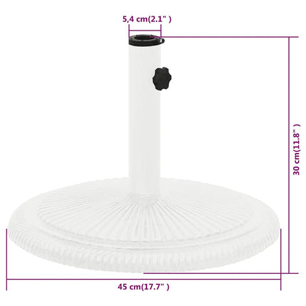 Parasollfot vit 45x45x30 cm gjutjärn
