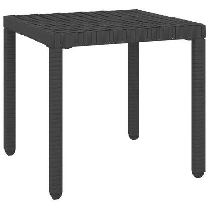 Solsängar 2 st med bord konstrotting svart