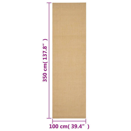 Matta naturlig sisal 100x350 cm